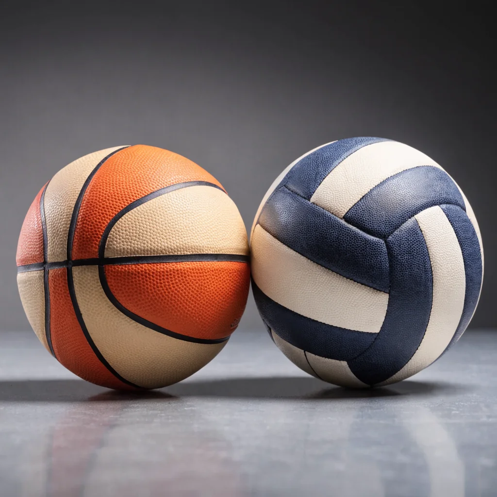 Dettaglio di palloni sportivi professionali in pelle composita