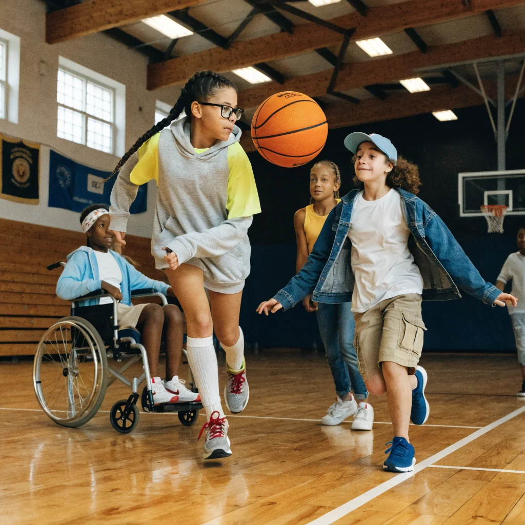 Bambini in attività sportiva