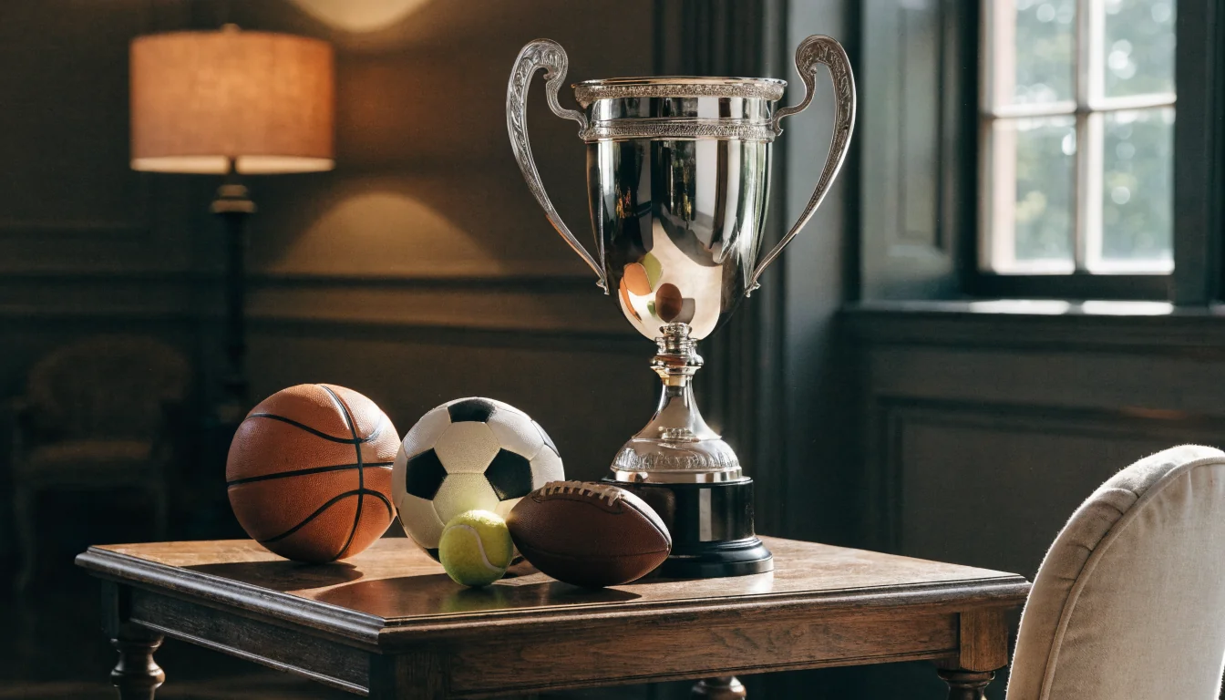 Trofei e palloni da torneo sportivo
